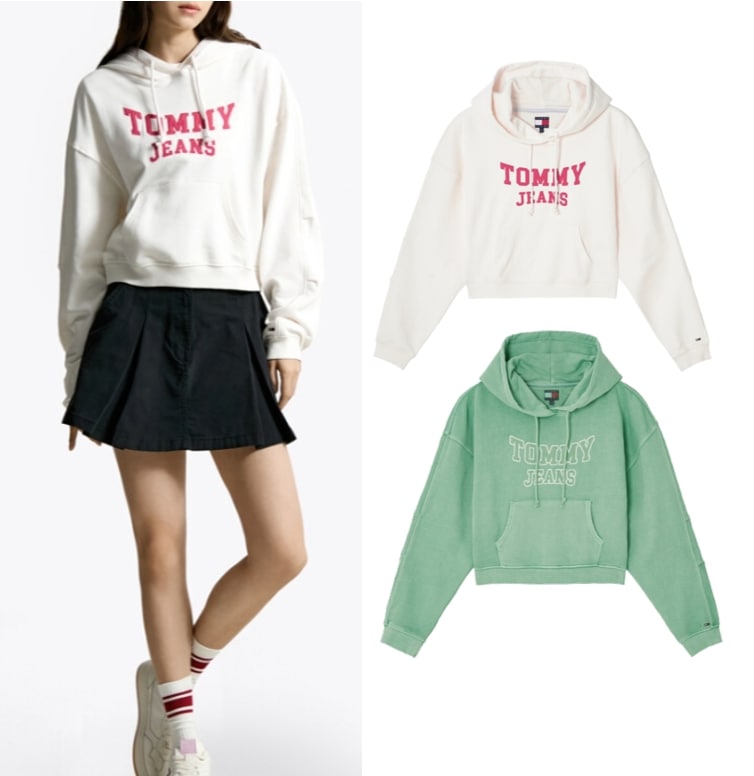 Boxy Crop Varsity Hoodie (T32F7TTO51TWT1)