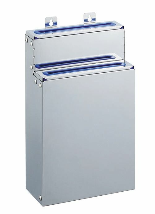 カンダ 分解/清潔 包丁差し 仕切板付 釘打式 小2段 ゴム色ブルー