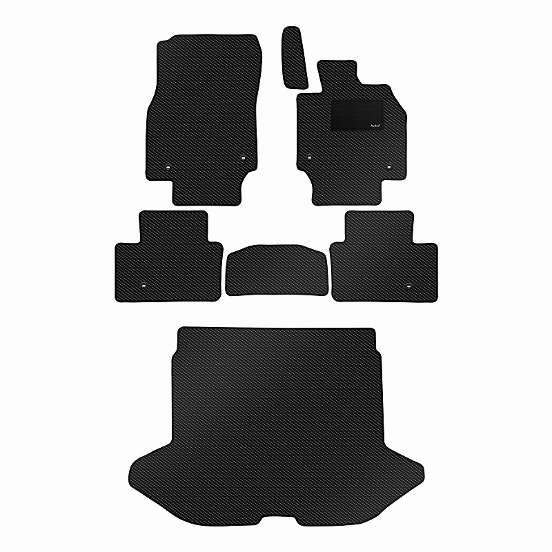 [防水マット]トヨタ 新型 クラウンスポーツ 36系 37系 フロアマット + トランクマット (ラゲッジマット) [カーボン柄]