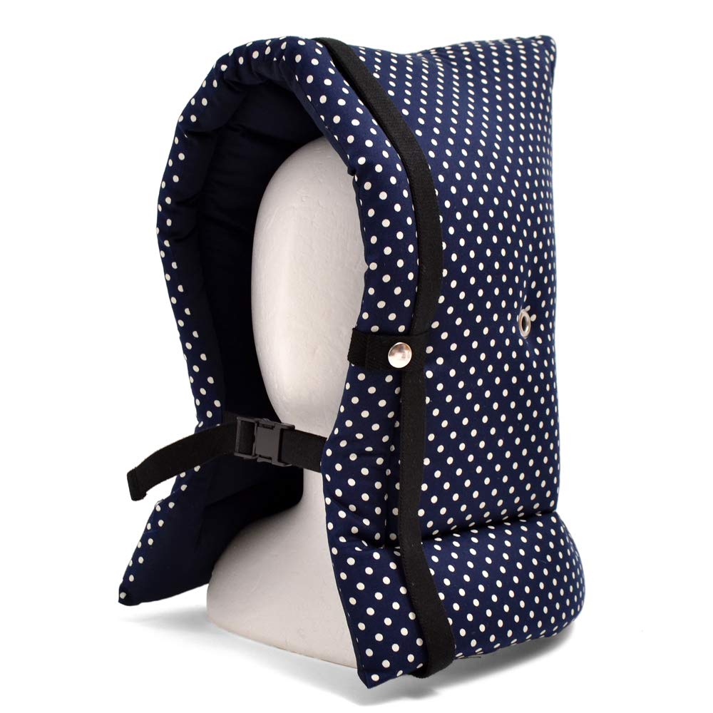 COLORFUL CANDY STYLE 防災頭巾 女の子 小学生 子供 座布団 防災ずきん 椅子固定ゴム付き 水玉・紺 N4414100