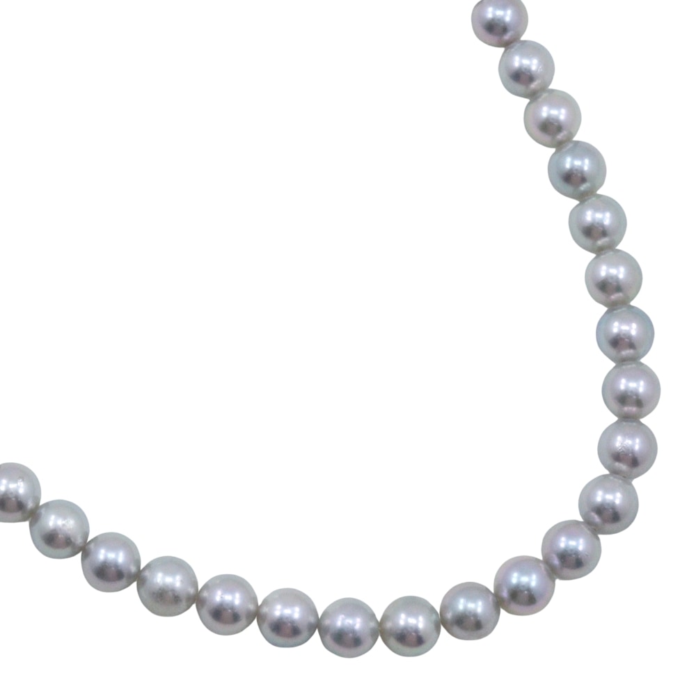 真珠 ネックレス シルバー パール 約35g レディース 中古品 A+ランク