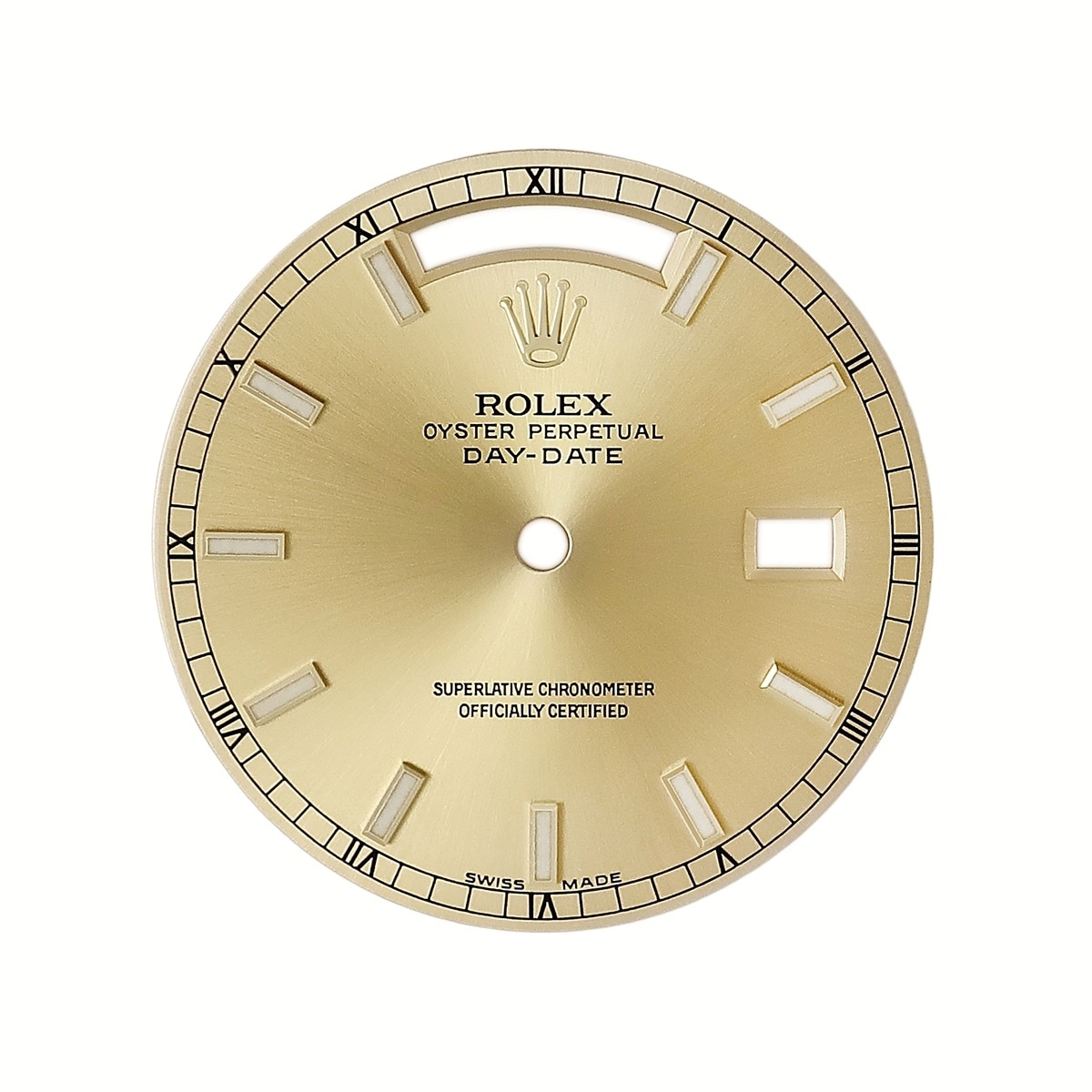 ロレックス ROLEX 腕時計パーツ 純正 デイデイト 18238 18038用 ダイアル ステンレススチール シャンパンゴールド 替え 文字盤 シャンパンゴールド カレンダー 交換 予備 トリチウム