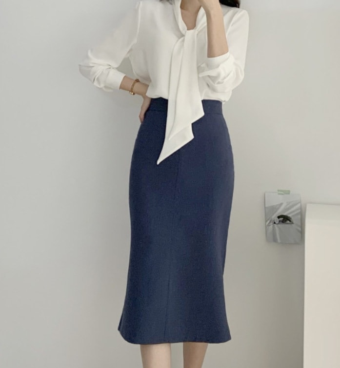 スカート デート モテアイテム ペンシルスカート スリム タイト バックスリット 可愛い きれいめ 上品 おしゃれ かっこいい 可愛い ラブリー キュート ガーリー クール モード系 セクシー