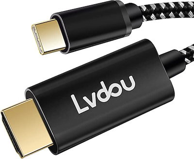 USB C HDMI変換ケーブル 1.8M接続ケーブル Type-C 4K映像出...のサムネイル
