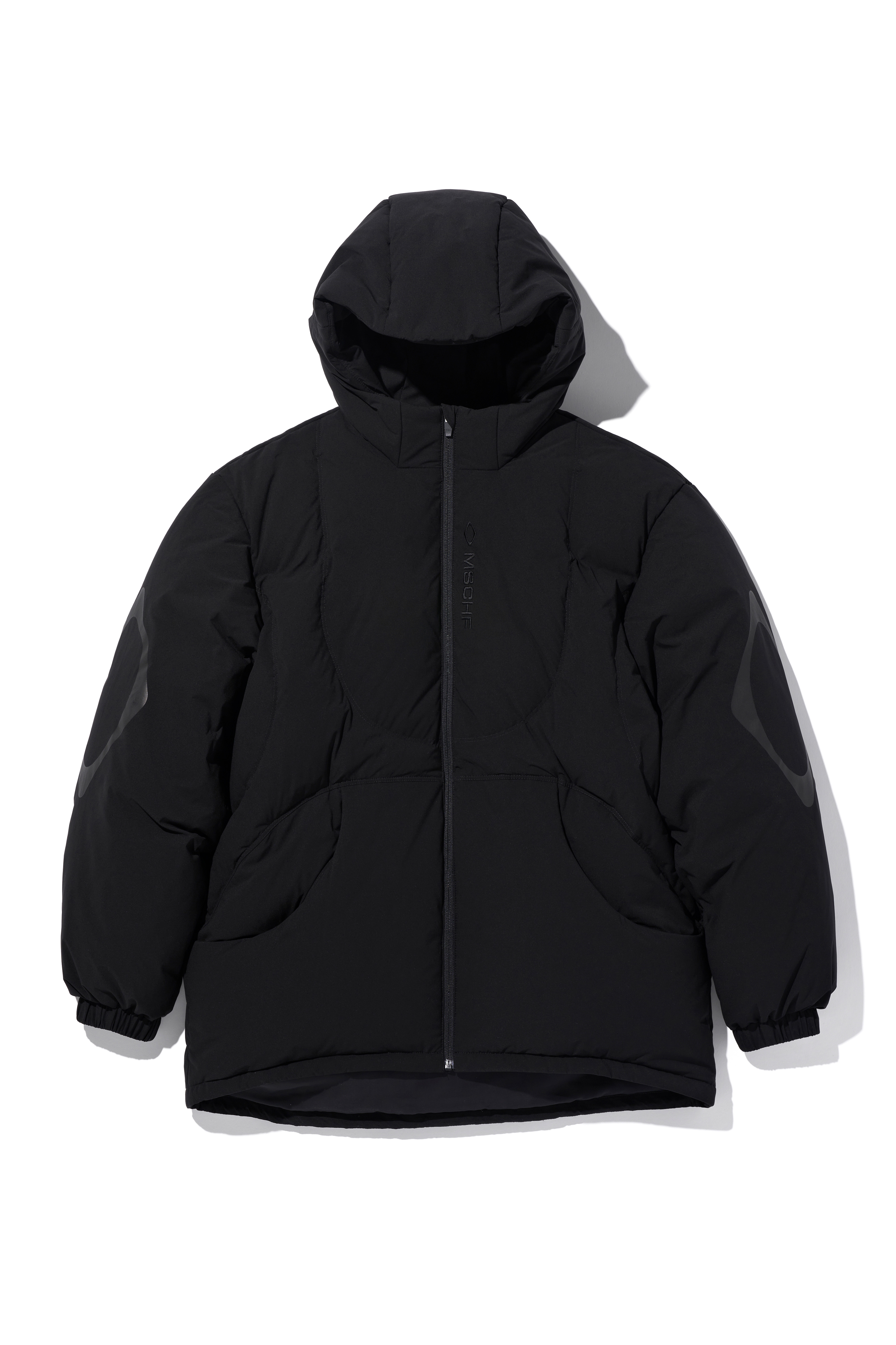 【MISCHIEF】 RHOMBUS HOODED DOWN JACKET : 2COLOR