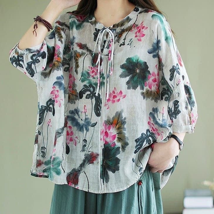 シャツ トップス レディース シニア 体型カバー ルーズ おしゃれ