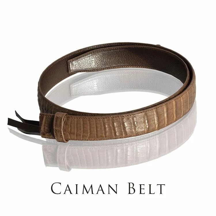 【訳あり】カイマンベルトマット加工バックルなしベルト部分単品