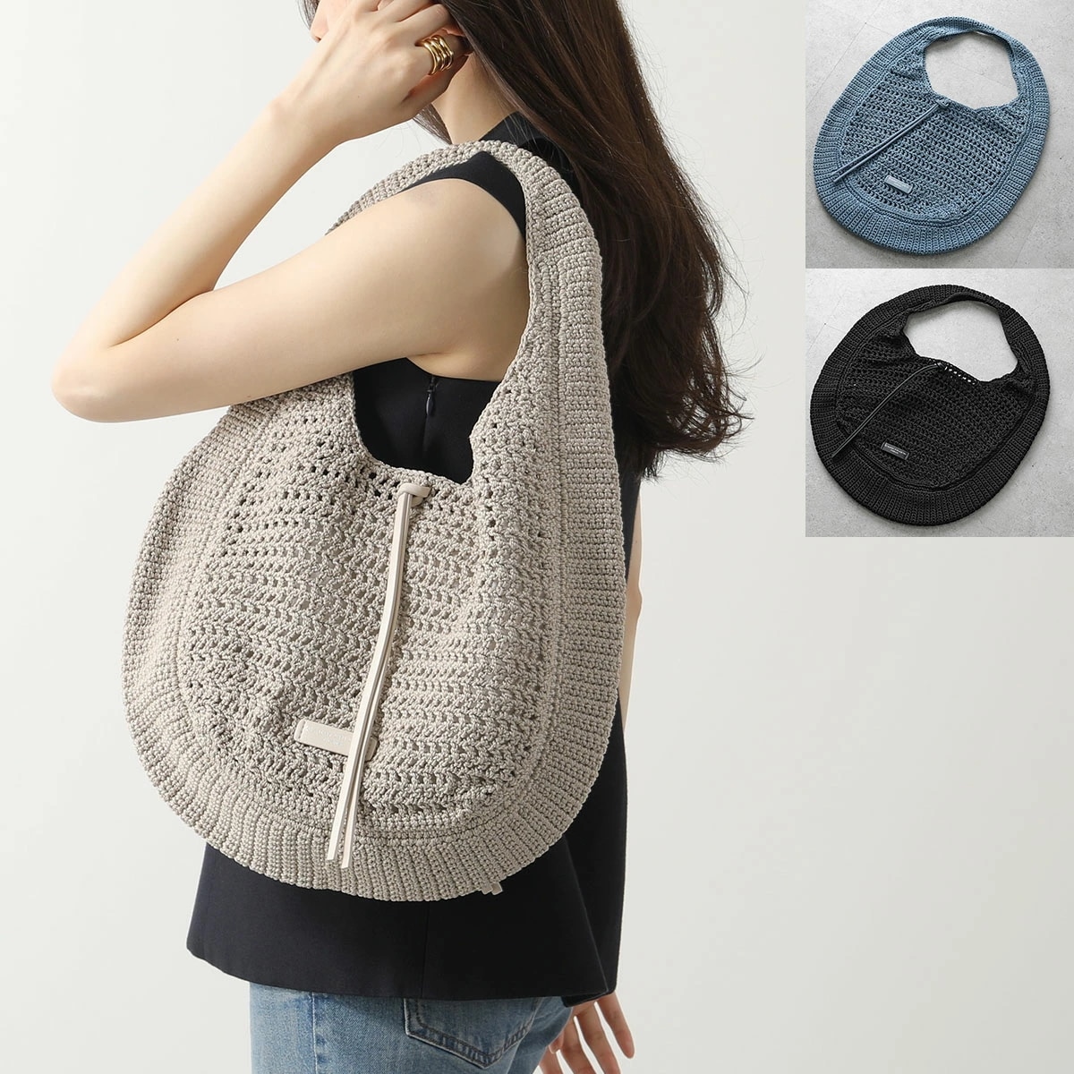 GIANNI CHIARINI ジャンニキアリーニ トートバッグ EUFORIA ユーフォリア BS10816 SMCRH レディース メッシュ かぎ編み 鞄 カラー3色