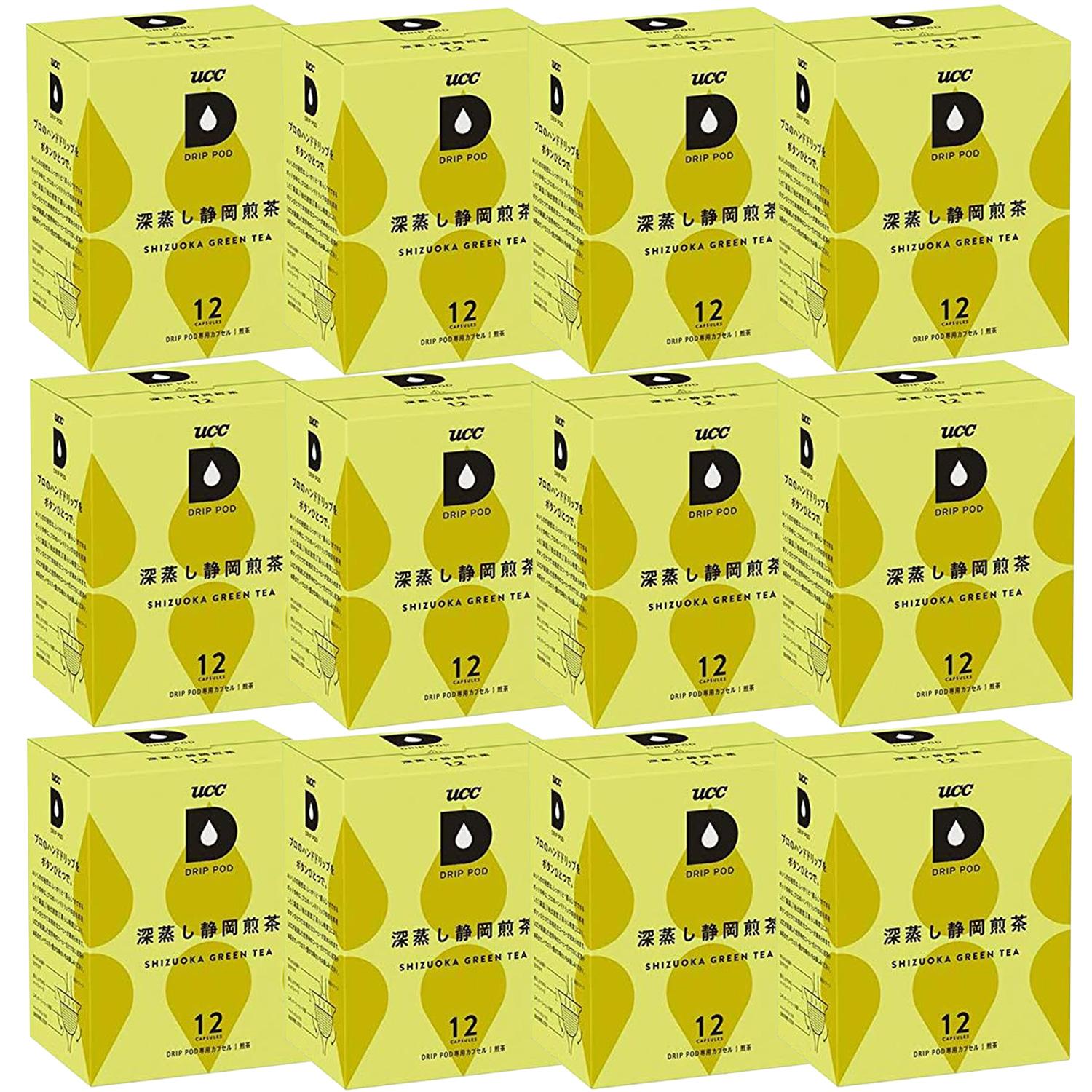 12個セット UCC ドリップポッド 専用カプセル 深蒸し静岡煎茶 36g x 12杯分
