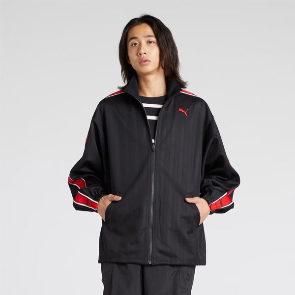 PUMA プーマ SHADOW STRIPE ニットジャケット マルチスポーツ トレーニングシャツメンズ 527754-01 ジャージ 即納