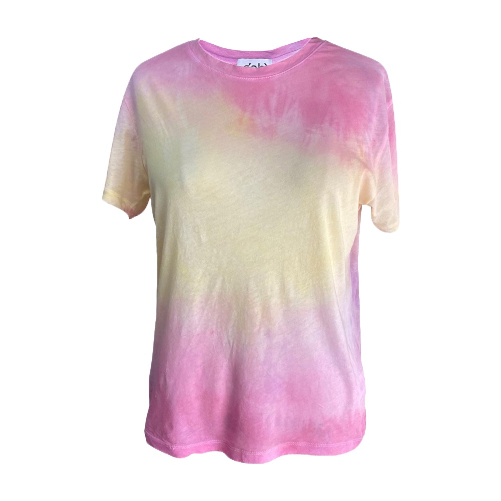 Tie-Dye Ombre T-shirt (Purple Blue Yellow Pink)