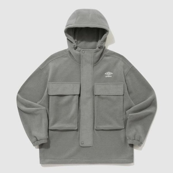 フーディー JQS UP421CHDN1-GKA マイクロフリース フード アノラック / グレー カーキ