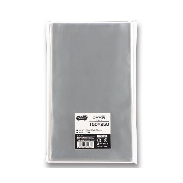 （まとめ） TANOSEE OPP袋 フラット 150250mm 1セット（500枚：100枚5パック） 3セット