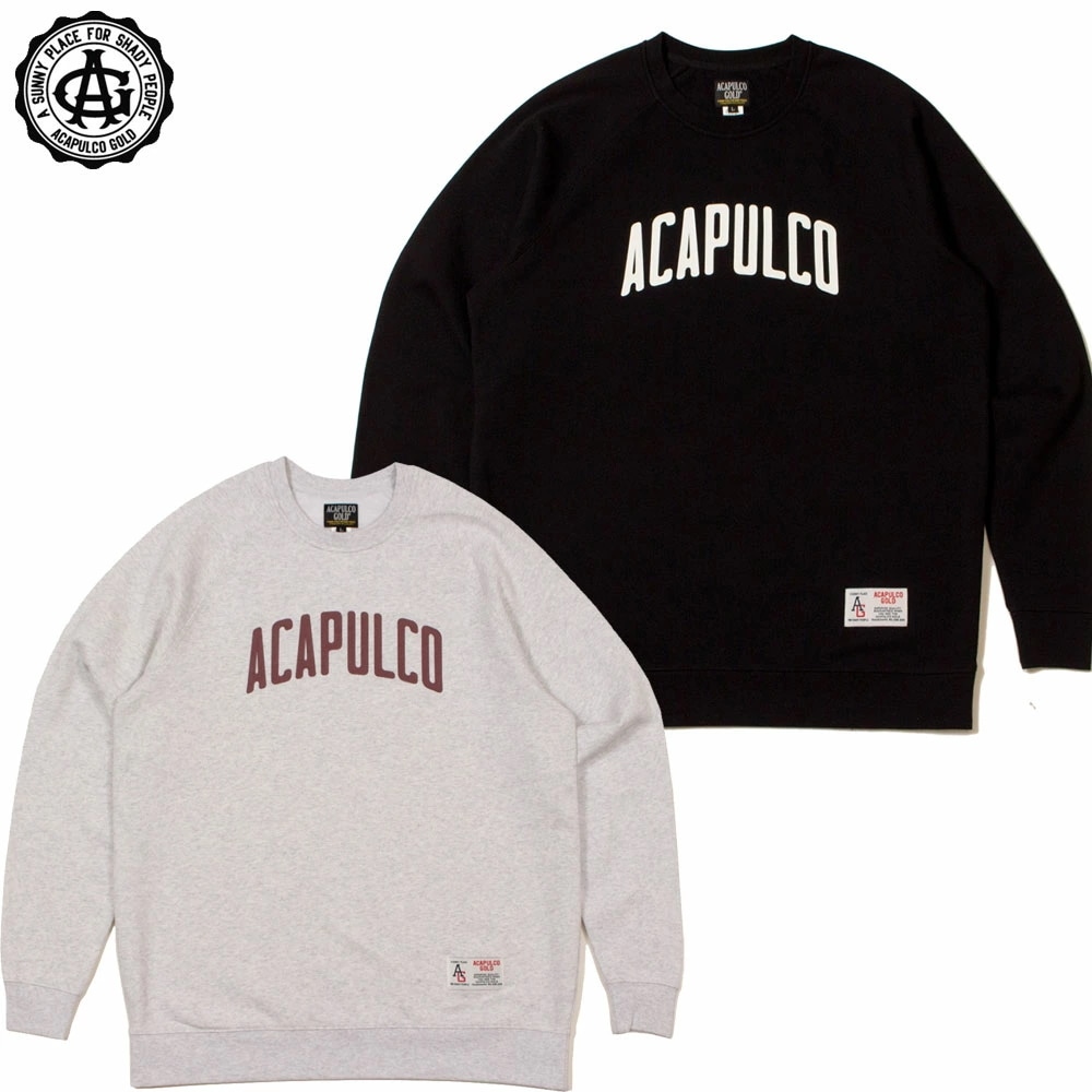 【Acapulco Gold/アカプルコゴールド】クルーネック スウェット/VARSITY RAGLAN SLEEVE CREW SWEATクルースウェット トレーナー