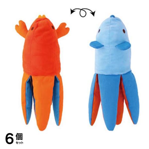パリパリくるりんにゃんぐるみ 猫用おもちゃ えびネズミ 1個入 6個セット