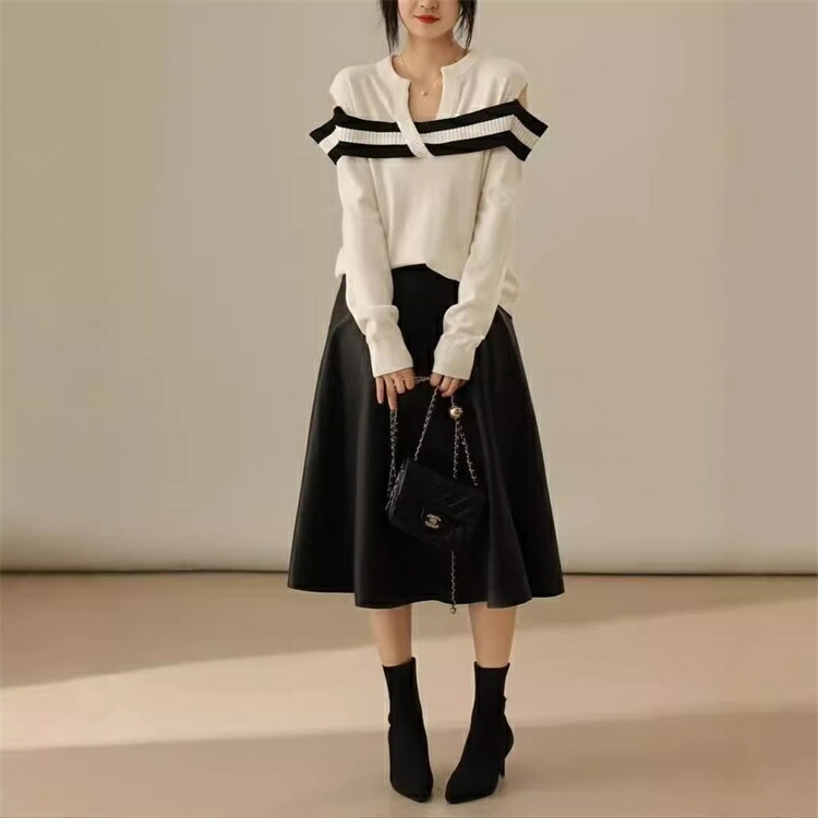 ニットトップス 長袖 きれいめ オフィスカジュアル ボーダー かわいい レディース大きいサイズ レディース きれいめ 半袖 七分袖 五分袖 無地 冬春 cut and sewn