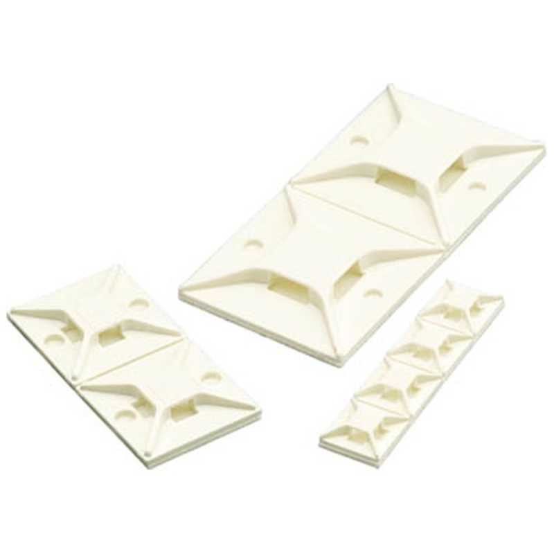 パンドウイット　マウントベース ゴム系粘着テープ付き 白　ABM4HAL (1袋50個)