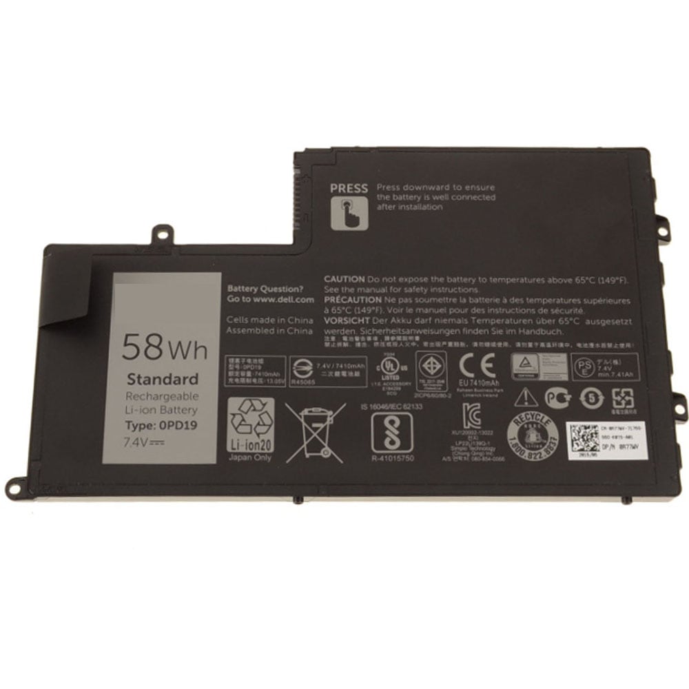 バッテリー互換 DELL Latitude 3450 3550 0PD19 R77WV DFVYN 58DP4 2GXTM HMNKM 7.4V 58WH 7410mAh 4-Cell
