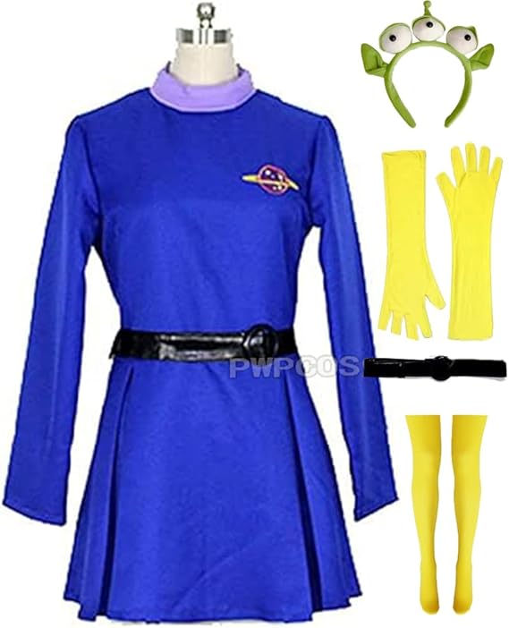 ディズニー コスプレ リトルグリーンメン コスプレ エイリアン コスプレ衣装 トイ・ストーリー エイリアン 手袋+ベルト+靴下+カチューシャ付き