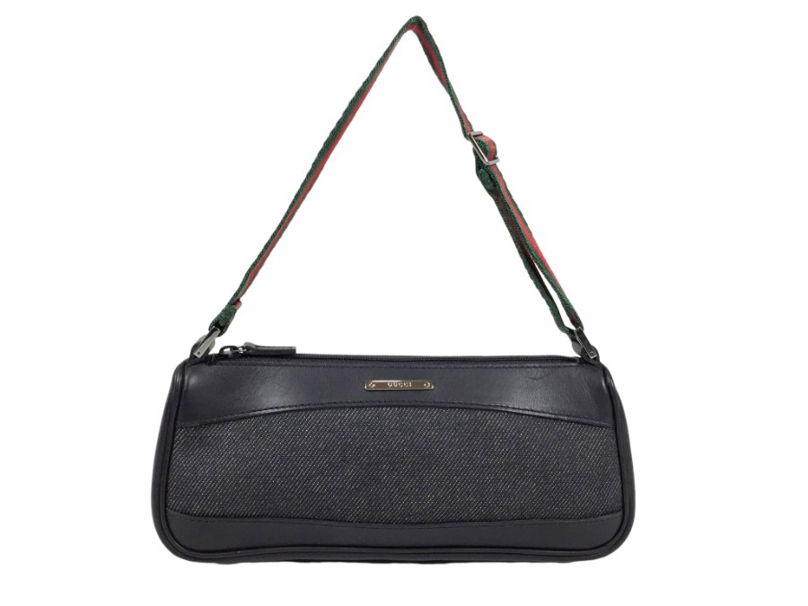 ハンドバッグ シェリーライン ミニポーチ 黒 ブラック レザーキャンバス 中古品 27,027円