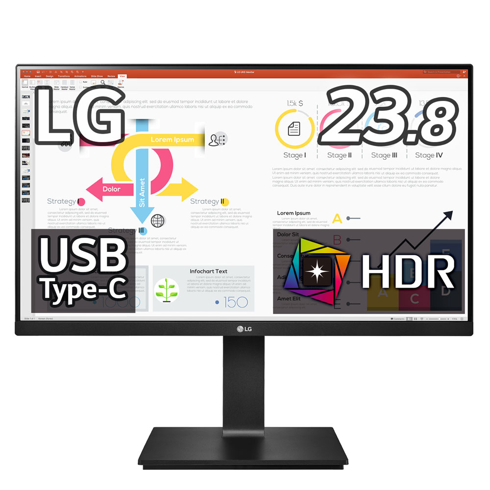 LGエレクトロニクスエルジー 液晶ディスプレイ(23.8型/IPS/WQHD 2560×1440/75Hz/5ms/HDR10/HDMI2.0/DP1.4/USB Type-C/VESA/3年保証・ 28,815円