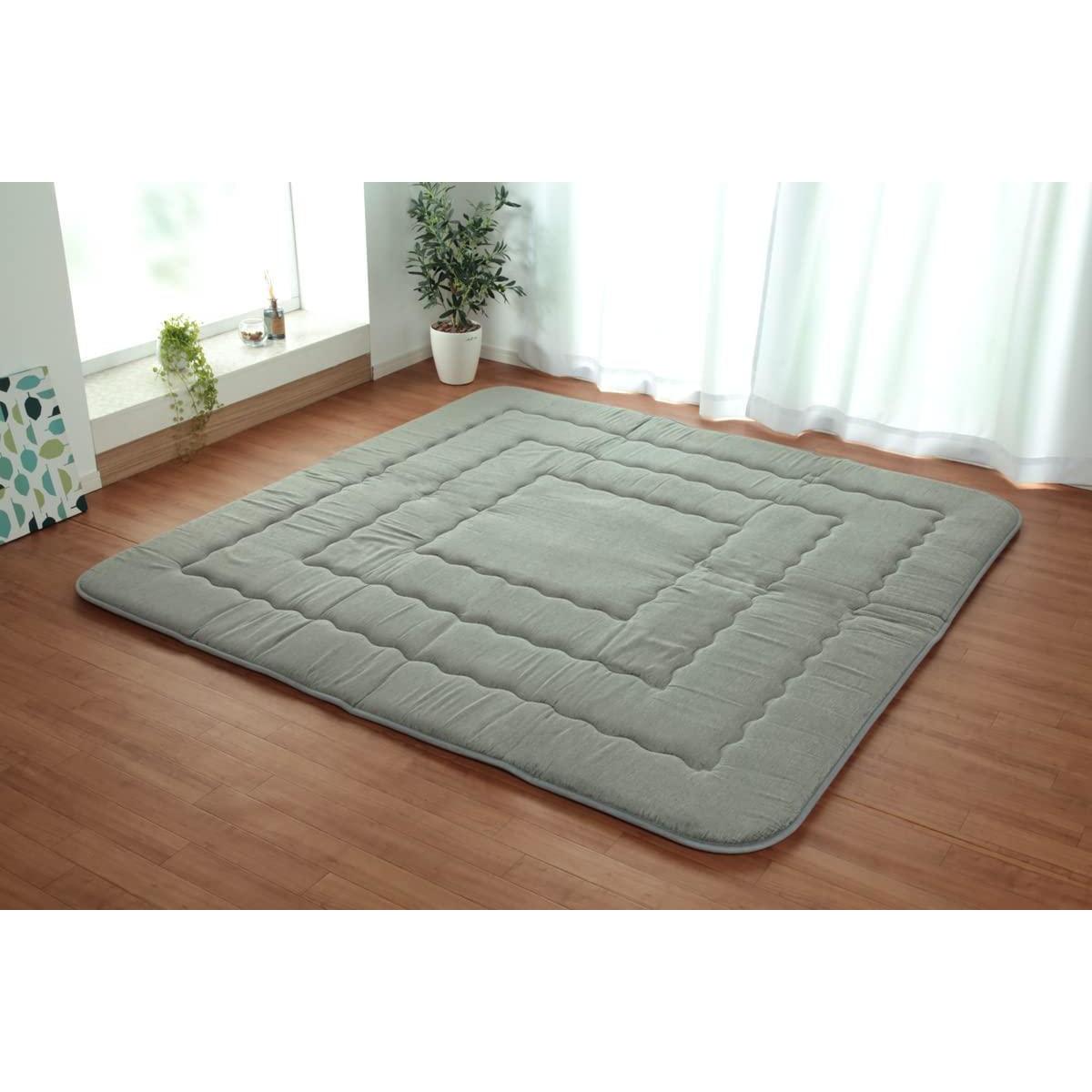 【i】【代引不可】 イケヒコ こたつ敷布団 ラグ ふっくら敷 撥水 モデルノ グレー 190×190cm 6022919【北海道・沖縄・離島不可】【代引不可/沖縄・離島不可