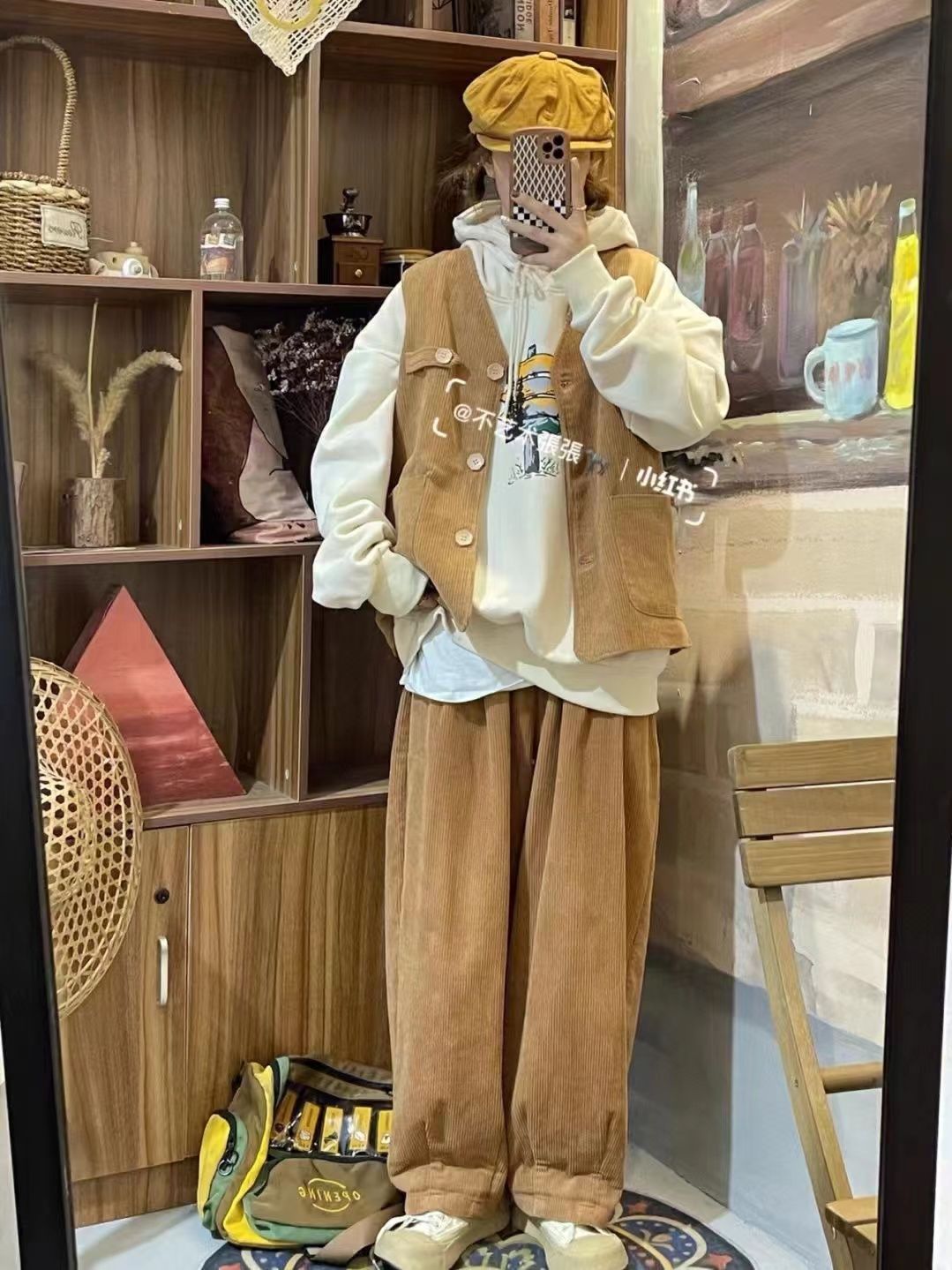 ゆったり カジュアル 3点セット ワイドパンツ パーカー フード ベスト レトロ ゆったり 学生 スーツ 4,283円