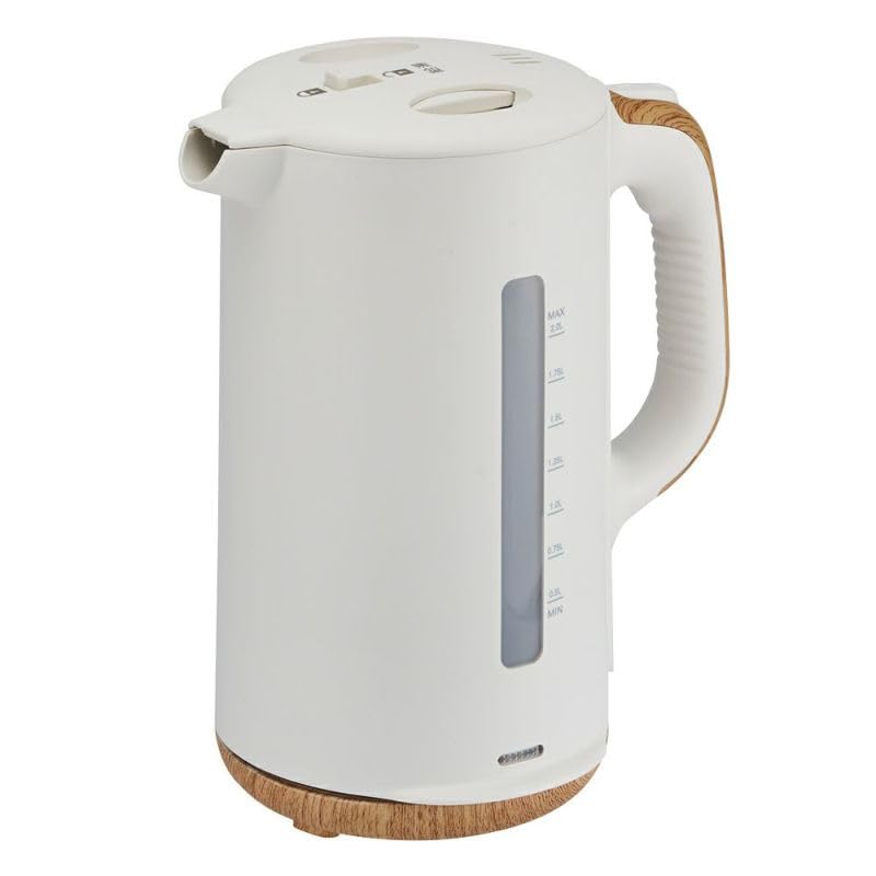 【大容量 2ℓ】 ドウシシャ 電気ケトル 転倒湯もれ防止 空焚き防止機能 沸騰自動電源オフ機能 EKX-121 NWD