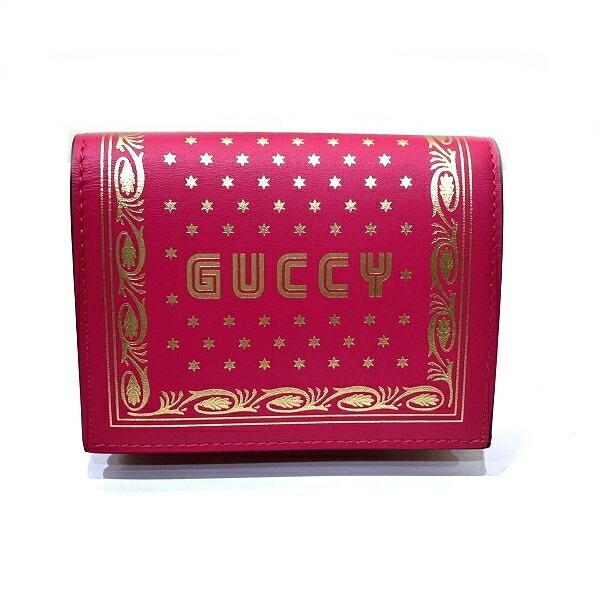 グッチ セガコラボ 524965 コンパクトウオレット 2つ折り財布 レディース 【中古】