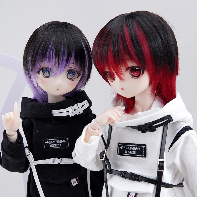 BJD ドールウィッグ ショート 染め レイヤー SD/MSDサイズ球体関節人形用ウィッグ