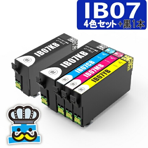 プリンターインク エプソン IB07B マウス IB07CL4B 4色セット ＋黒１本 互換インクカ