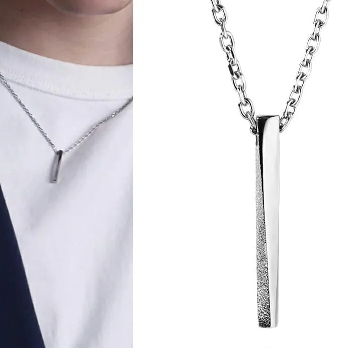 LH-1 SAND ロッドネックレス サージカルステンレス316L 金属アレルギー対応 03NE061ASV ステンレスネックレス メンズ 人気ブラ