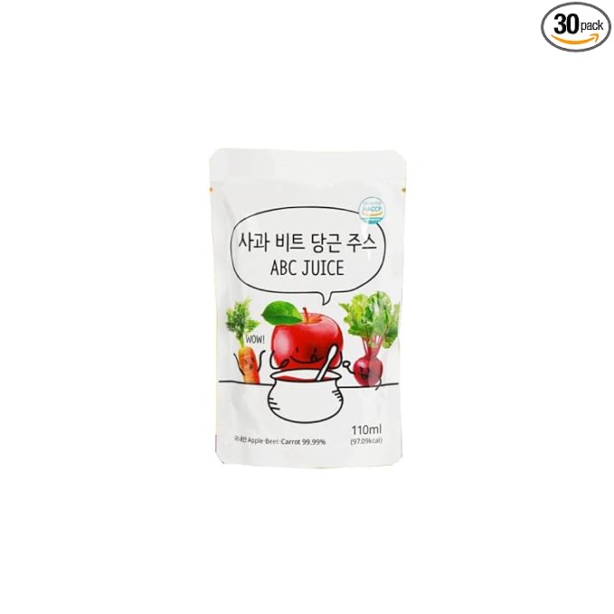 韓国 ヘルシー 果実野菜 ABCジュース 1箱（110ml×30包), 林檎・ビーツ・人参ミックス