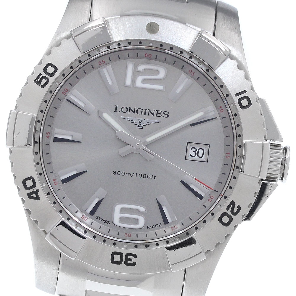 ロンジン LONGINES L3.647.4 ハイドロコンクエスト デイト クォーツ メンズ _954636【中古】