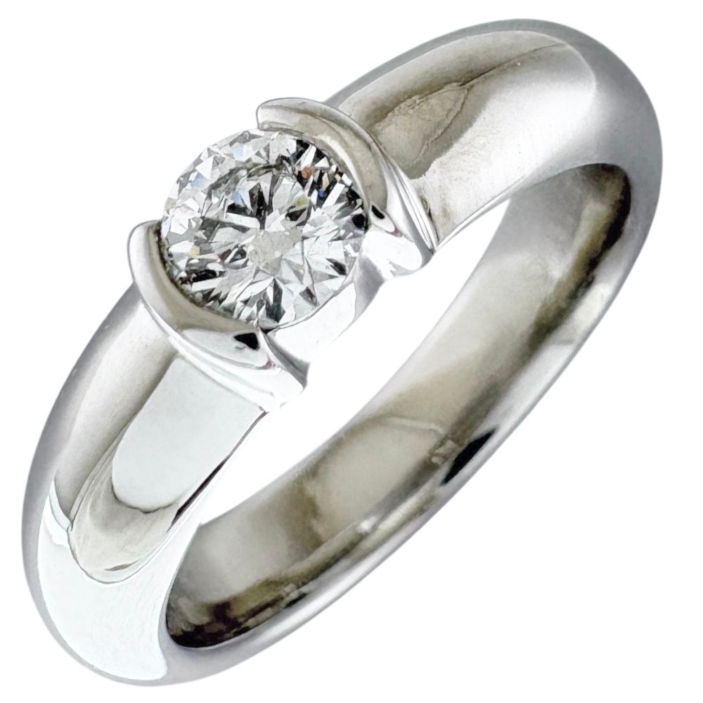 ティファニー ドッツソリティア リング 指輪 6.5号 Pt950プラチナ ダイヤモンド TIFFANY&Co. 中古 美品