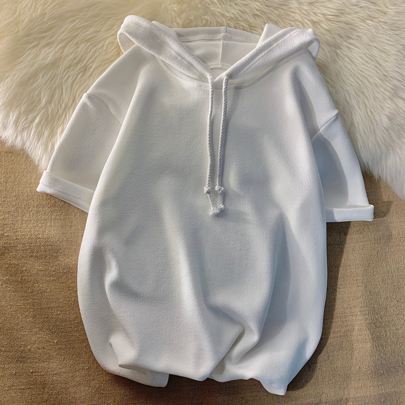 トップス Tシャツ カットソー パーカー 部屋着 白トップス レギュラー 袖あり 半袖 ポリエステル カジュアル おしゃれ かっこいい メンズライク ボーイッシュ ルーズ クール 無地 春 10代