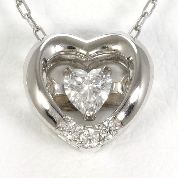 K10 10金 WG ホワイトゴールド ネックレス ダイヤ 0.08 0.01 ジュエリー 中古