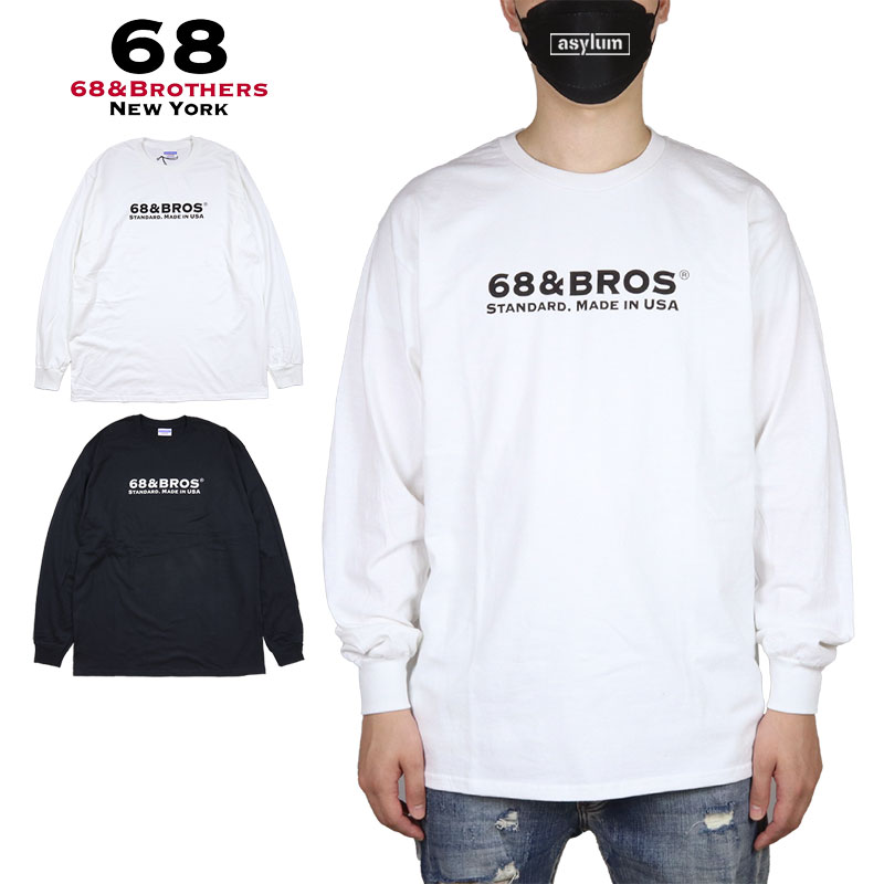 ロンT 68アンドブラザーズ Tシャツ 長袖 メンズ レディース ブランド 人気 白 黒 003