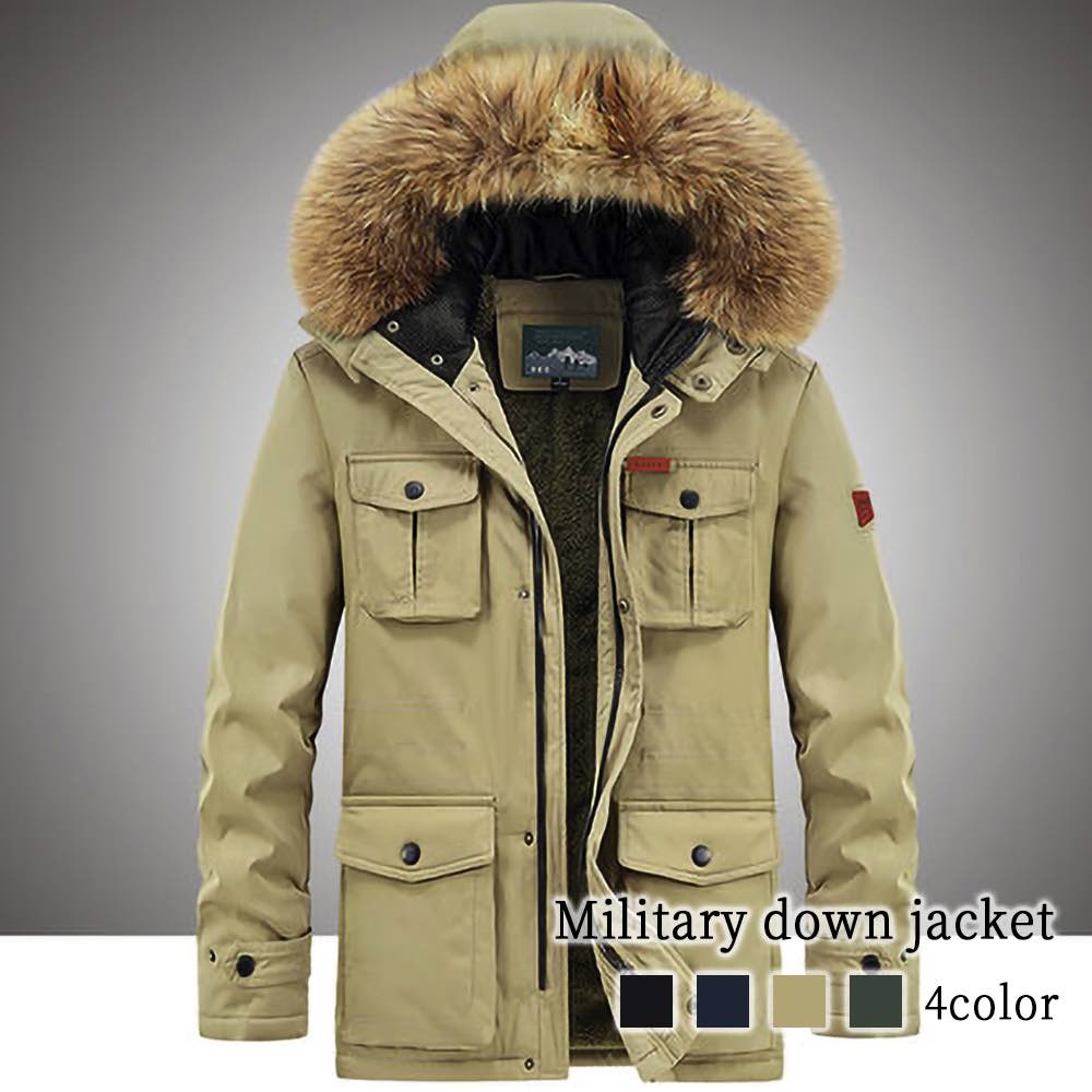 ブルゾン メンズ ミリタリーダウンジャケット ウェア マウンテン ジャンパー 厚手 防寒 中綿 春 ボア コーデ パーカー 冬 きれいめ おすすめ 大きいサイズ キルティング コーデュロイ ブランド