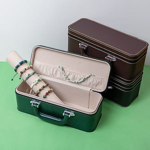 Qoo10] 大容量ヴィンテージレザーブレスレット収納