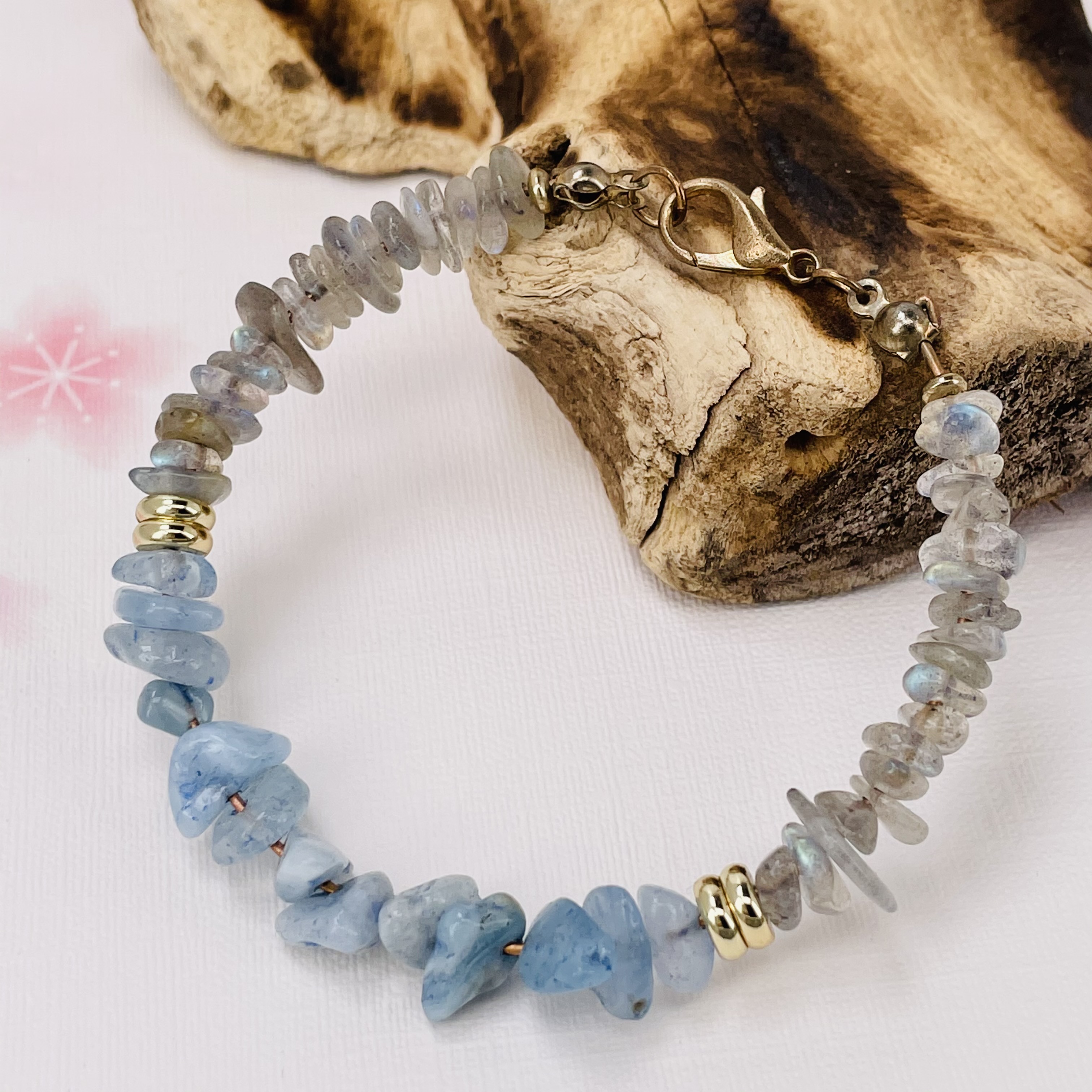 120334 アクアマリン 天然石パワーストーンブレスレット チャクラ ハンドメイド 癒し 新年特売 お守り 浄化