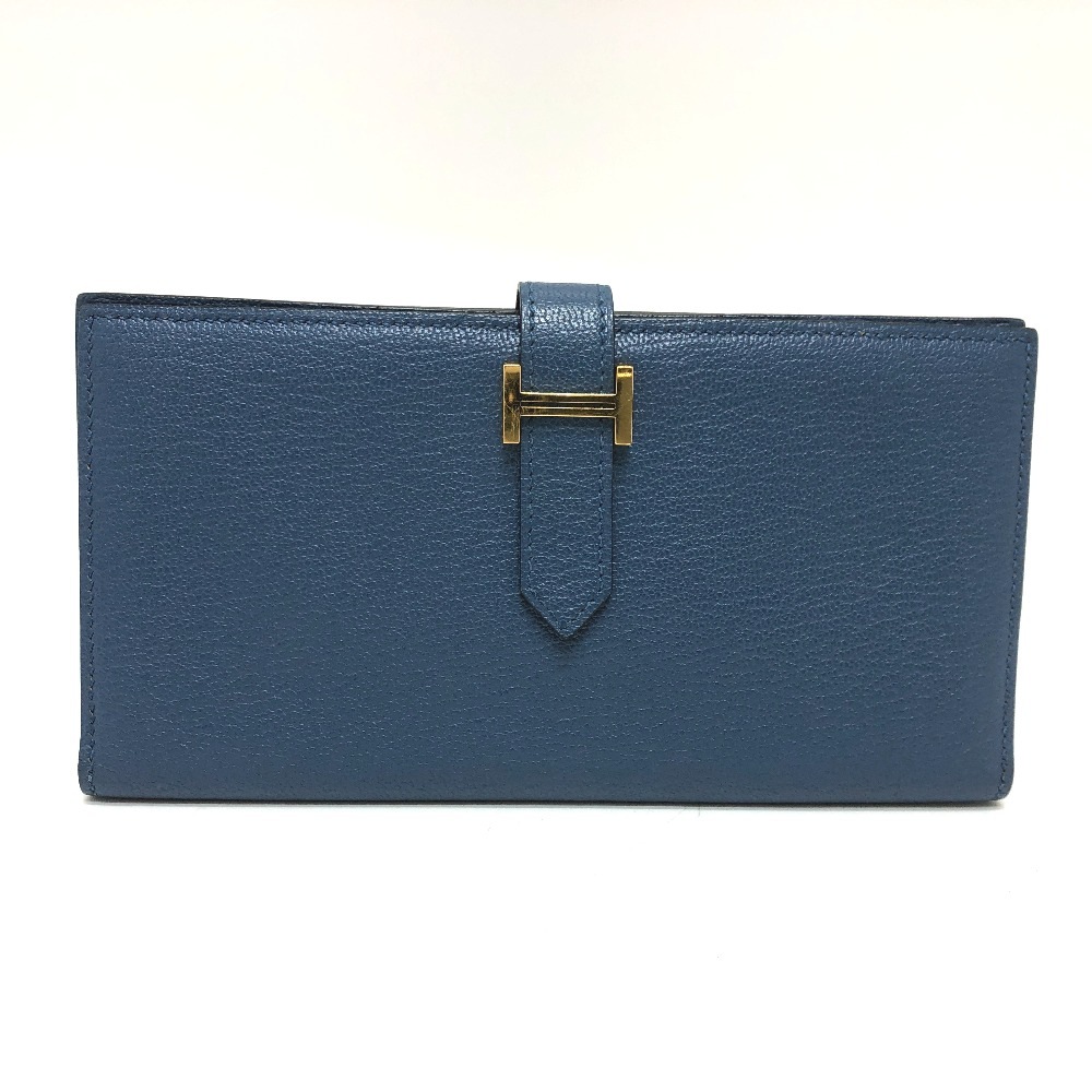 長財布 ベアンスフレ ロングウォレット H金具 シェーブル ブルー