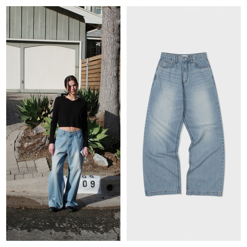 【LOW CLASSIC】 LOOSE FIT JEANS : LIGHT BLUE