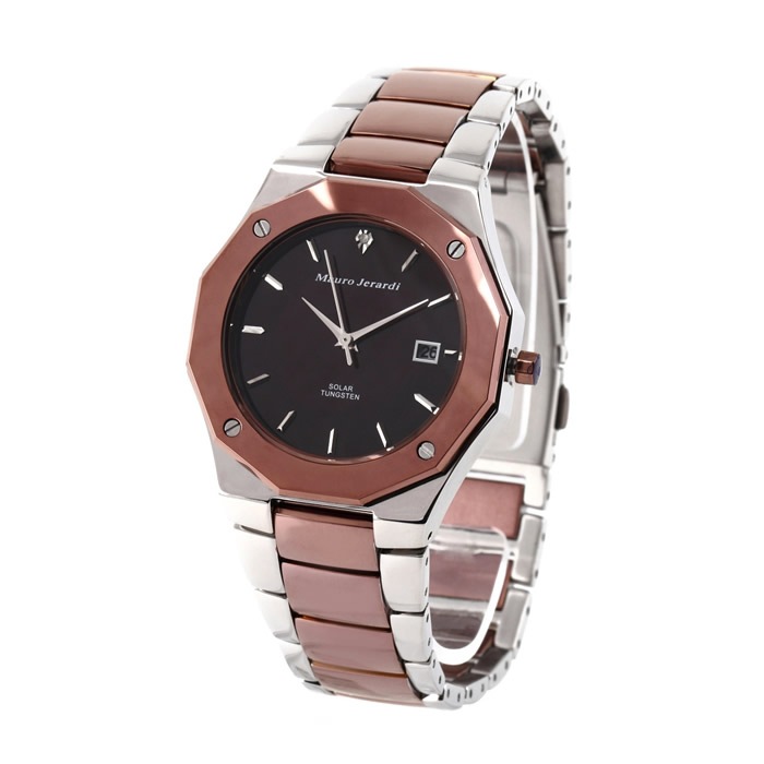 腕時計 ソーラー 1Pダイヤ タングステン カレンダー MJ032-3