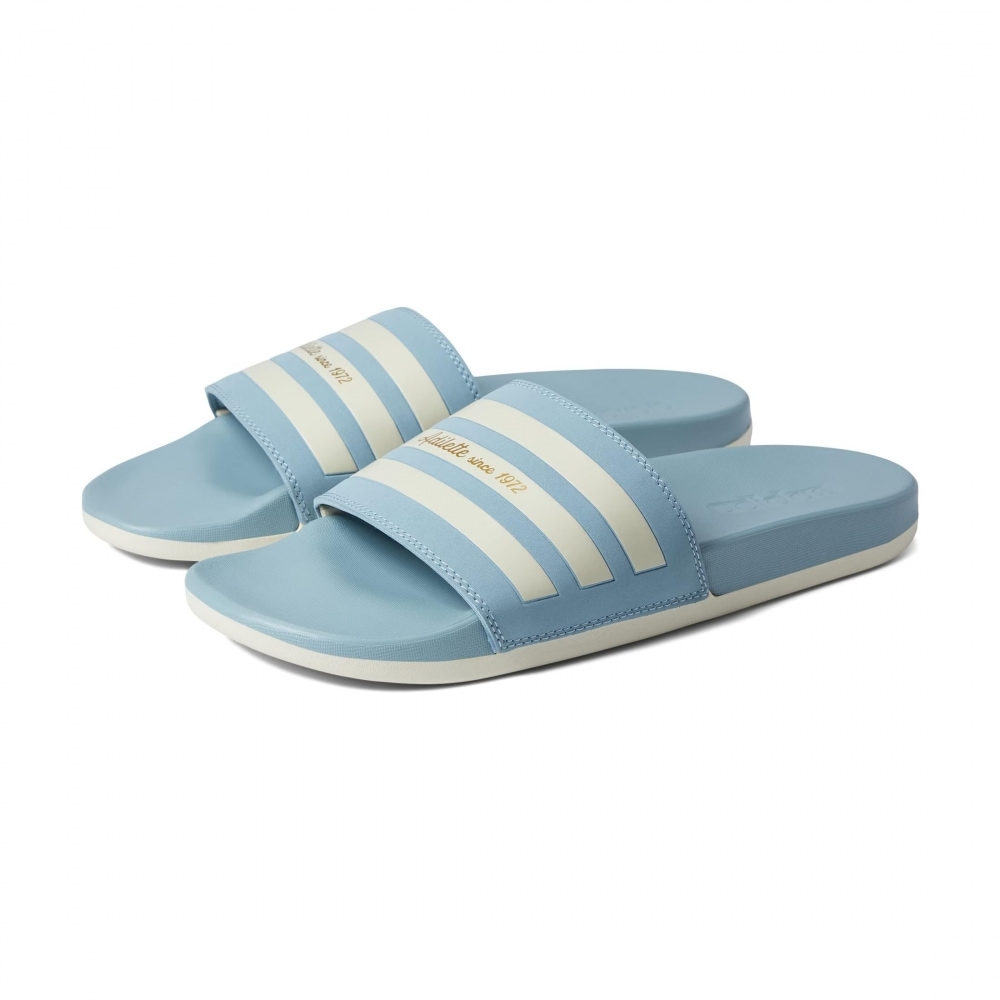 adidas Adilette コンフォートスライドマジックグレー/ワンダーホワイト/ゴールドメタリック