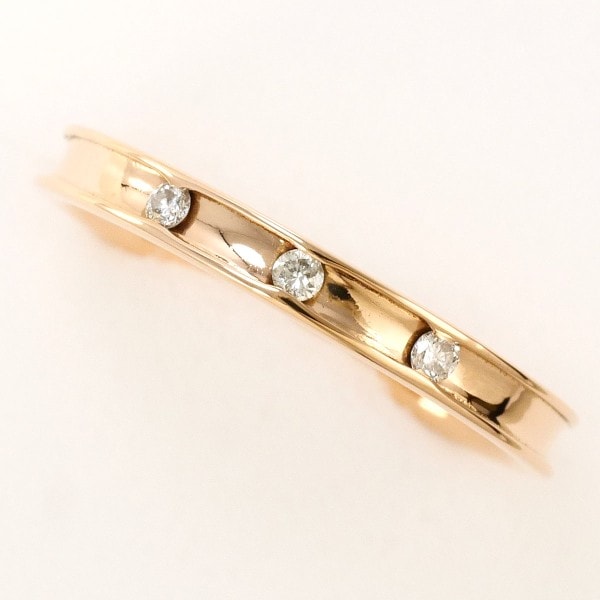 4℃ K10PG リング 指輪 8号 ダイヤ 約1.6g ジュエリー 中古