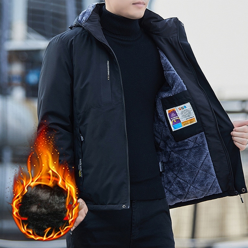 Hot!!!新作セール マウンテンパーカー メンズ 裏起毛 ジャケット 厚手 アウター 防寒着 裏ボア 撥水 防風 あったか