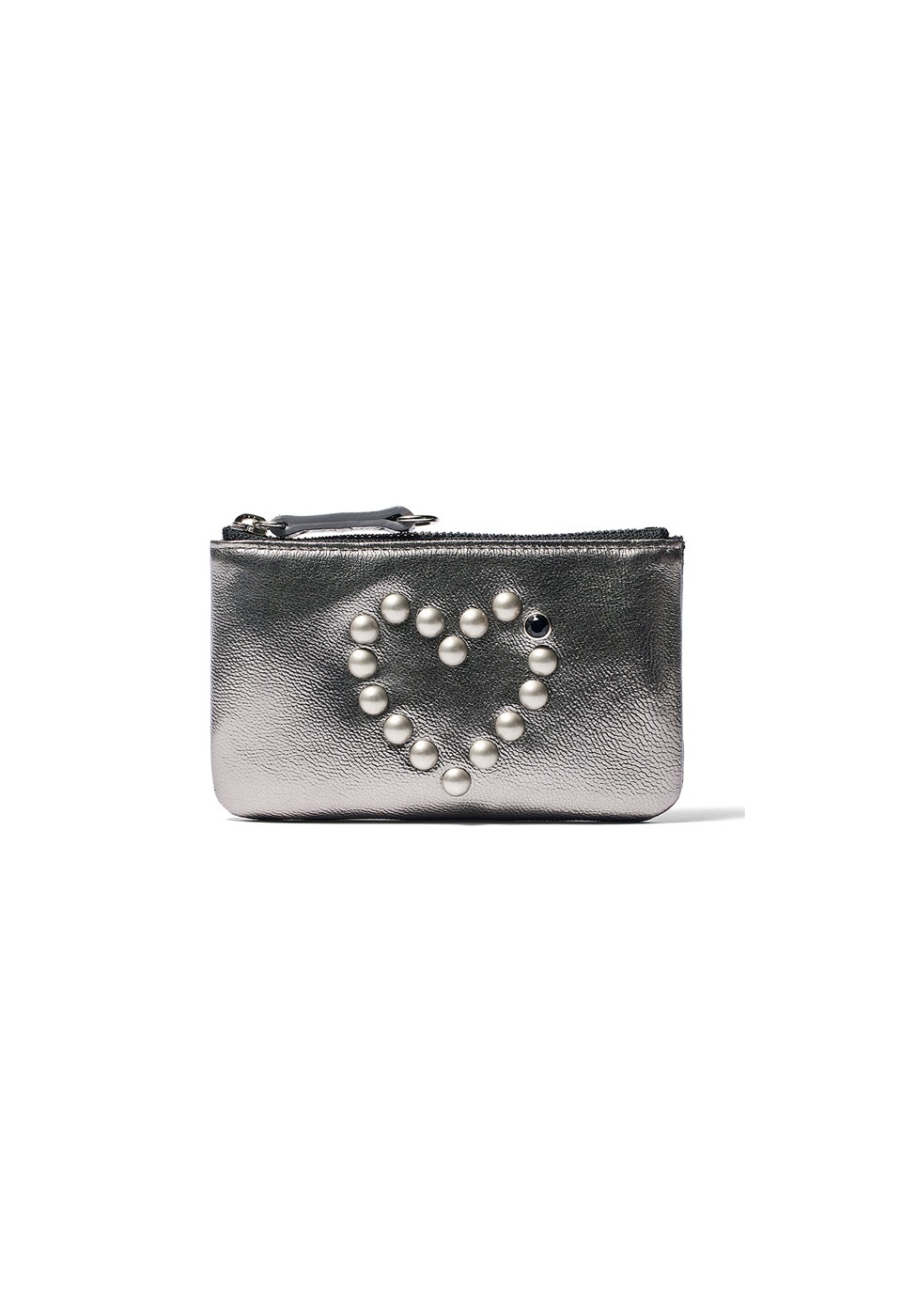 【OPEN Yy】 HEART STUD CHAIN WALLET : GUNMETAL
