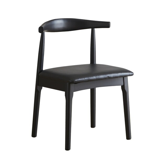 後藤家具物産 DC-MK-BK ブラック ムーカ ダイニングチェアー 2脚入 メーカー直送