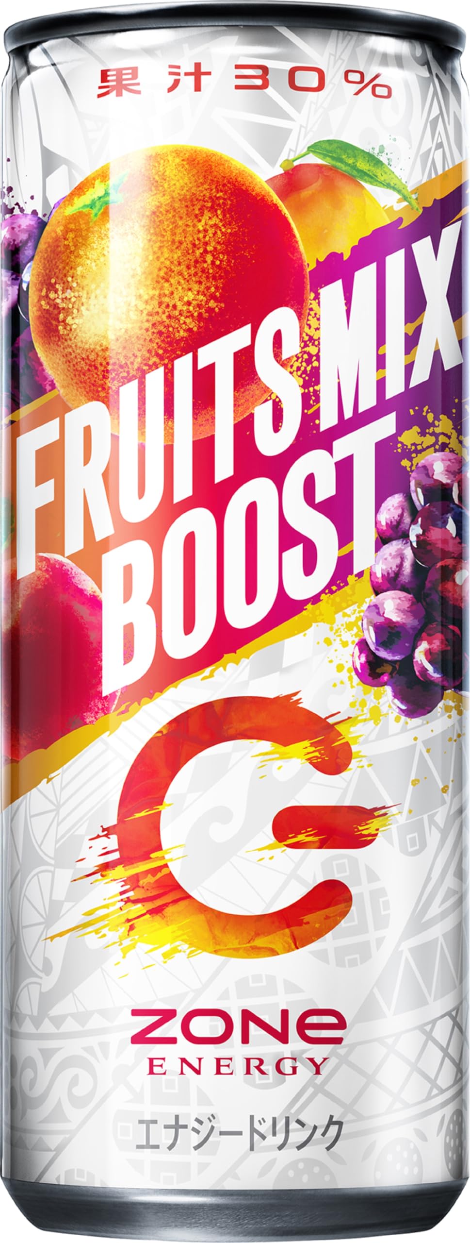 ZONe(ゾーン) ENERGY FRUITSMIX BOOST + GRAPE エナジードリンク 炭酸飲料 240ml缶×30本